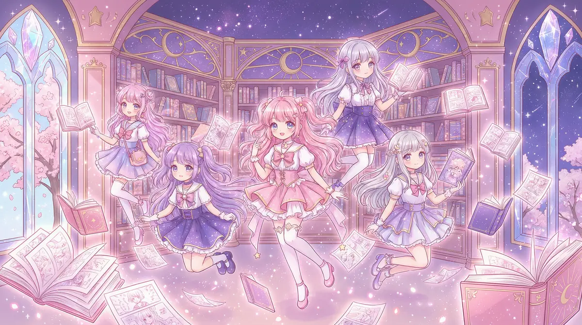 魔法图书馆里的漫画奇遇 - 羞羞动漫 梦幻场景